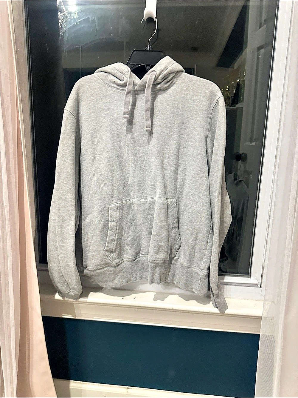 Hanes Originals Pullover Hoodie Gray Size Medium